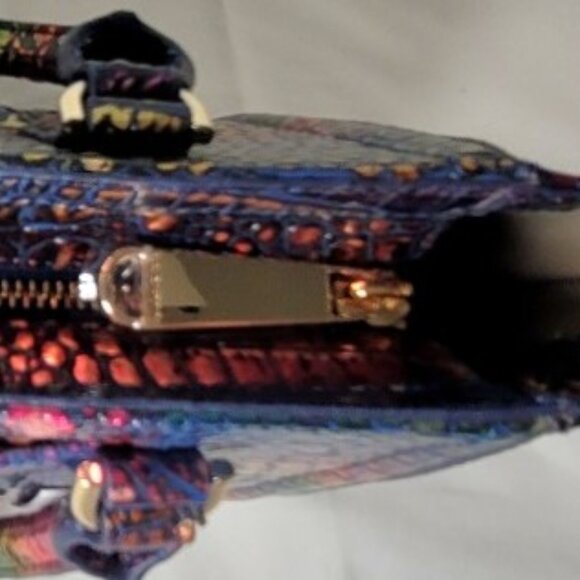 NWT BRAHMIN SMALL ASHLEE TECHNICOLOR SHOULDER BAG-RAINBOW PRIDE METALLIC PURSE - Picture 8 of 10